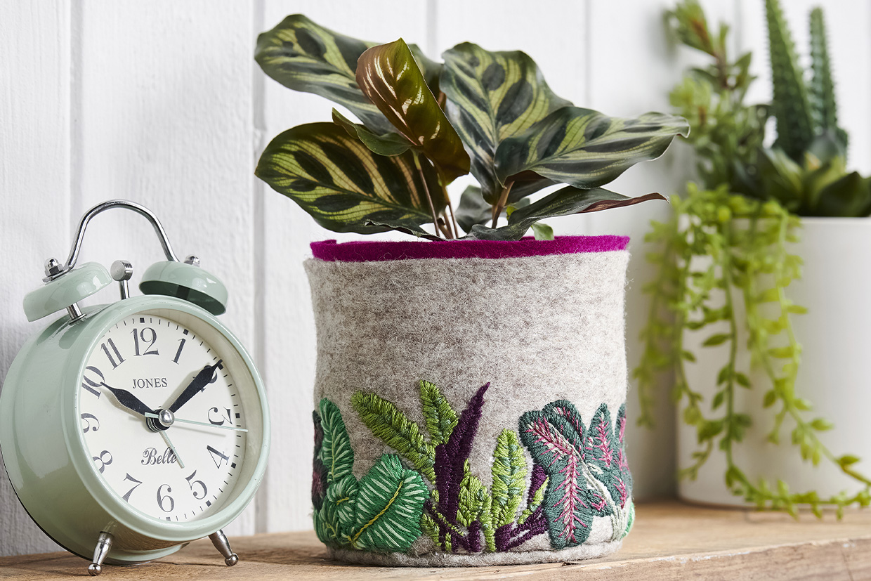 plant embroidery