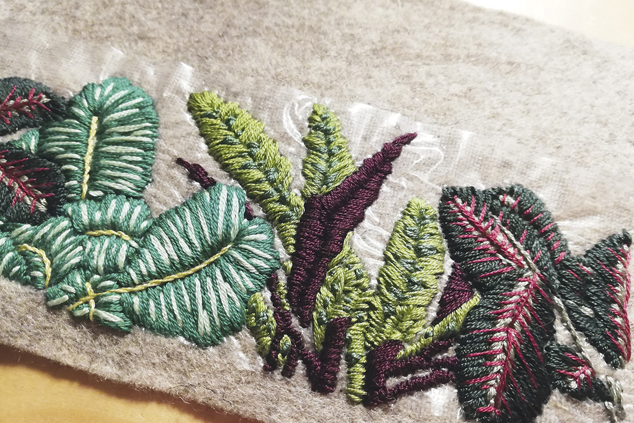 plant embroidery step 4