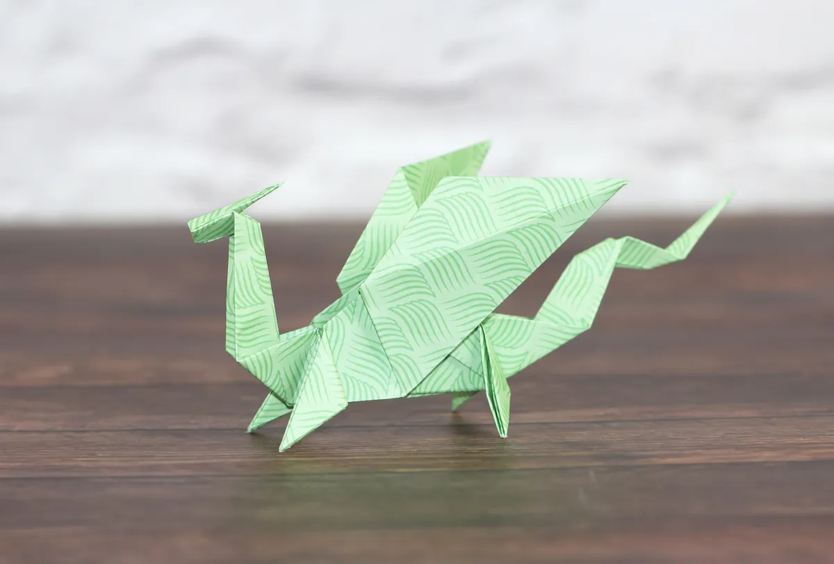Origami dragon tutorial - Gathered