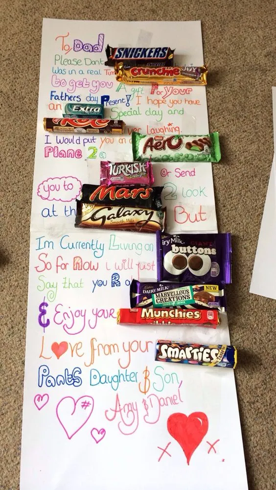 father's day card ideas - chocolates