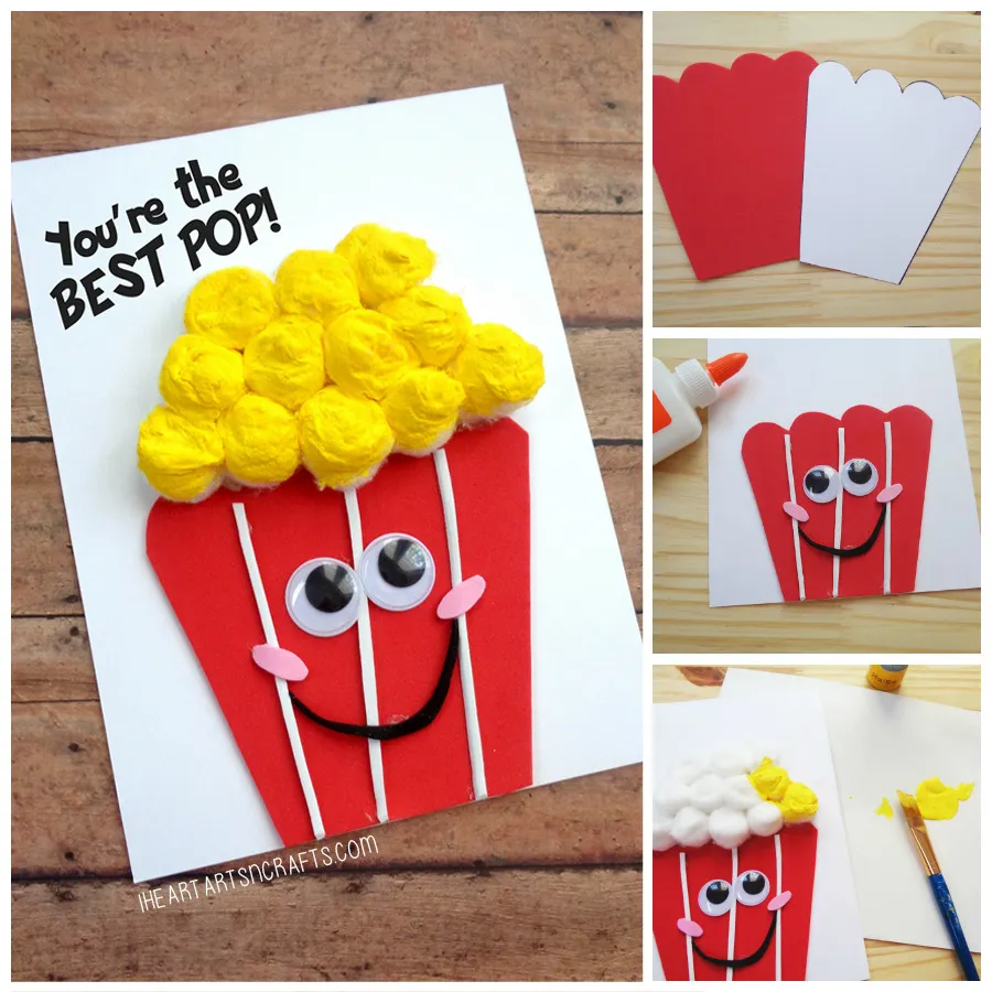 fathers day card popcorn
