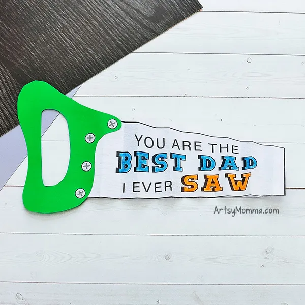 father's day card ideas - saw