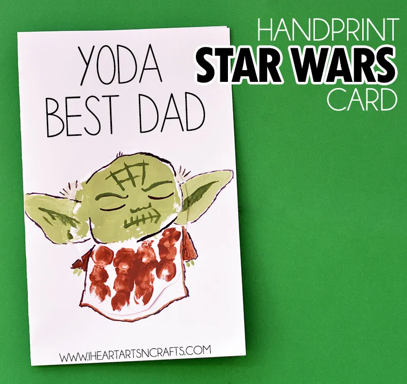 fathers day card starwars yoda design