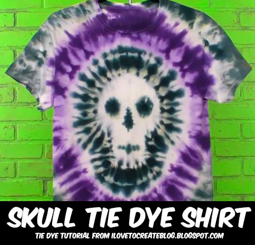 skull tie dye shirt