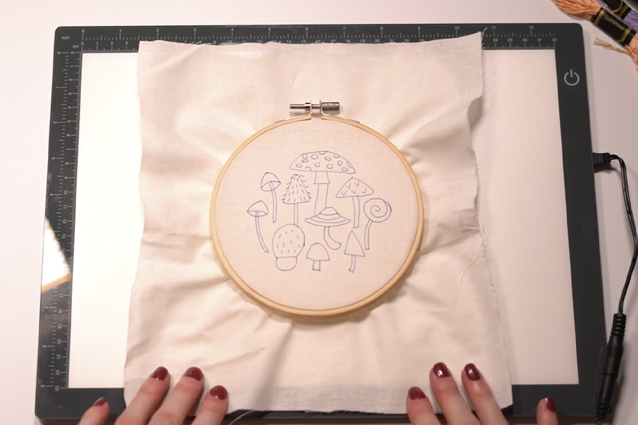 transfer an embroidery pattern step 6
