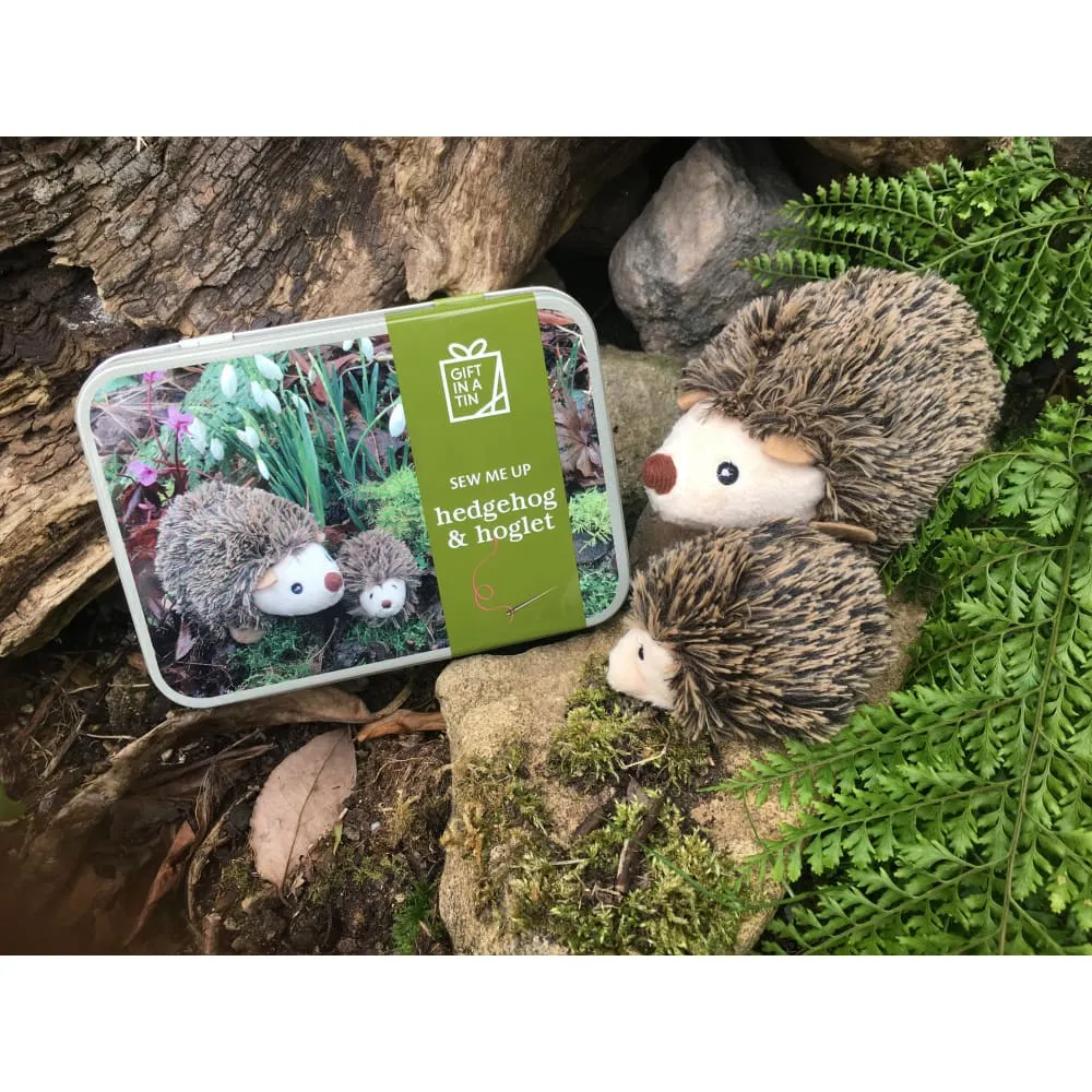 Hedgehog and Hoglet Sew Me Up Gift in a Tin