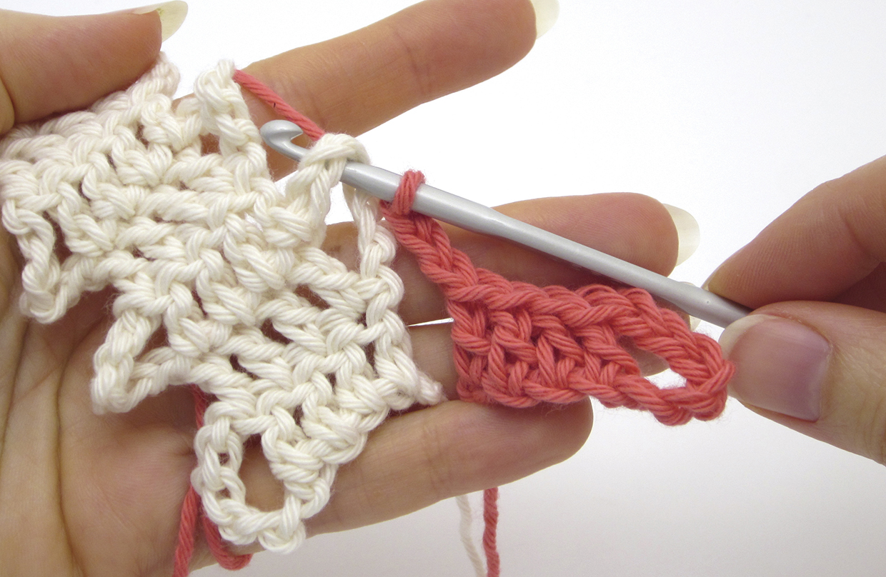 How to do bruges crochet - step 12