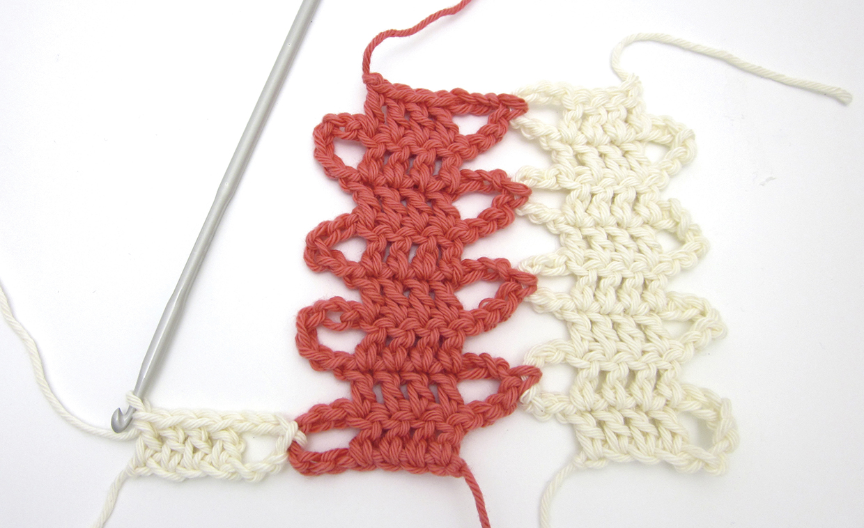How to do bruges crochet - step 17