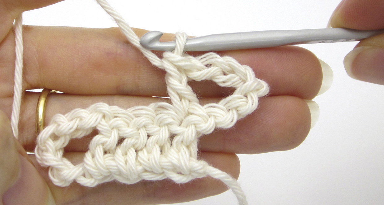 How to do bruges crochet – step 6