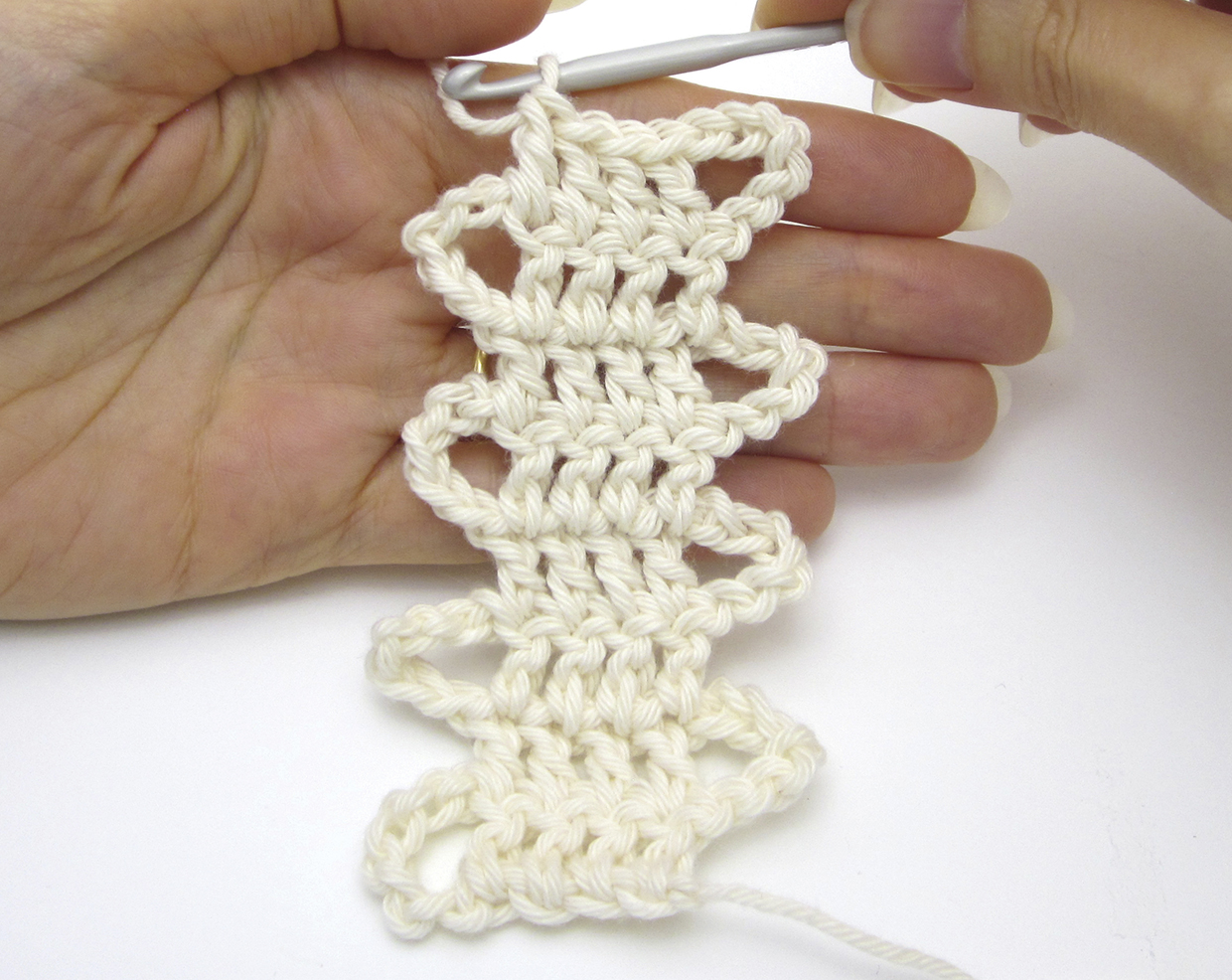 How to do bruges crochet – step 8