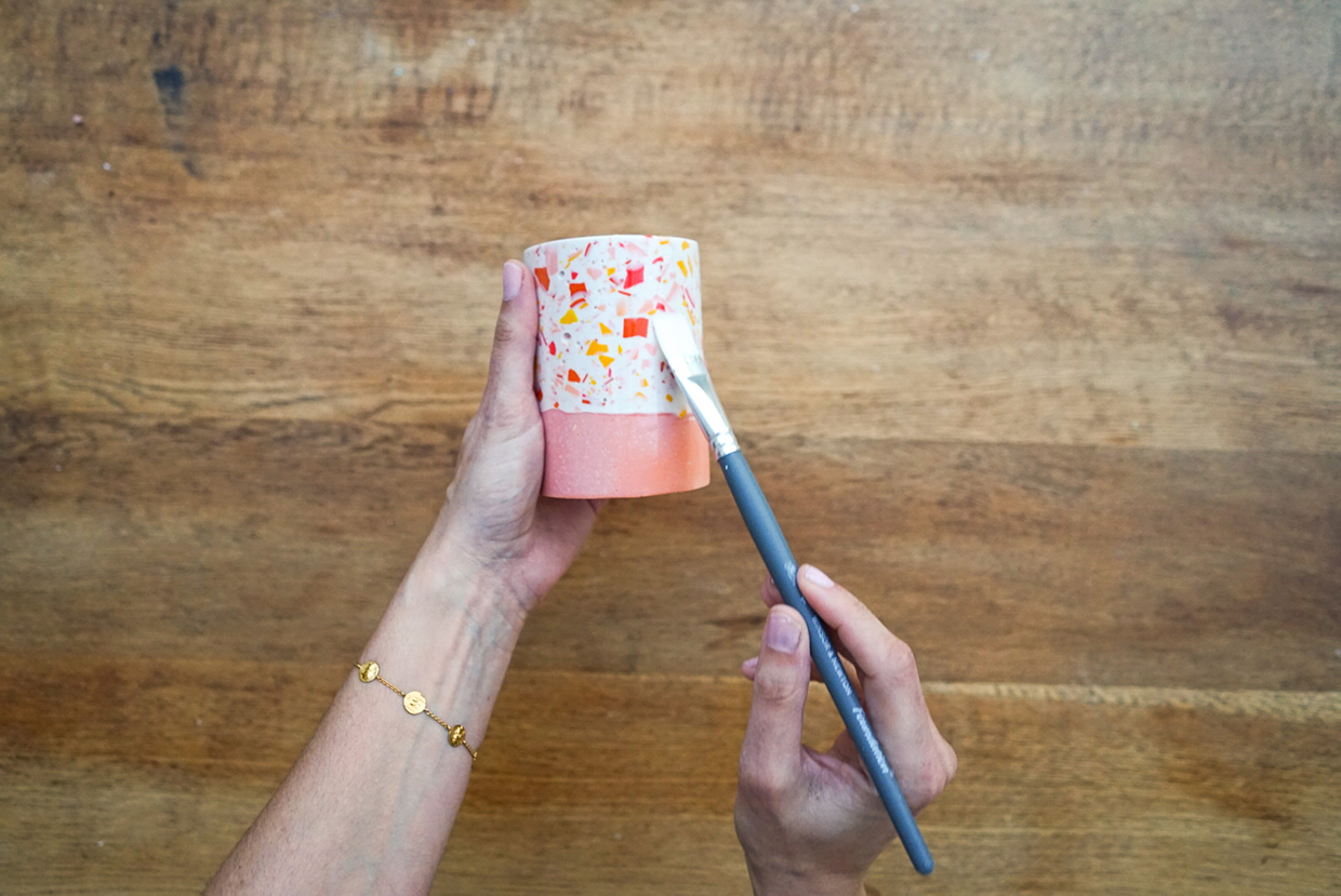 How to make a terrazzo vase Step 11