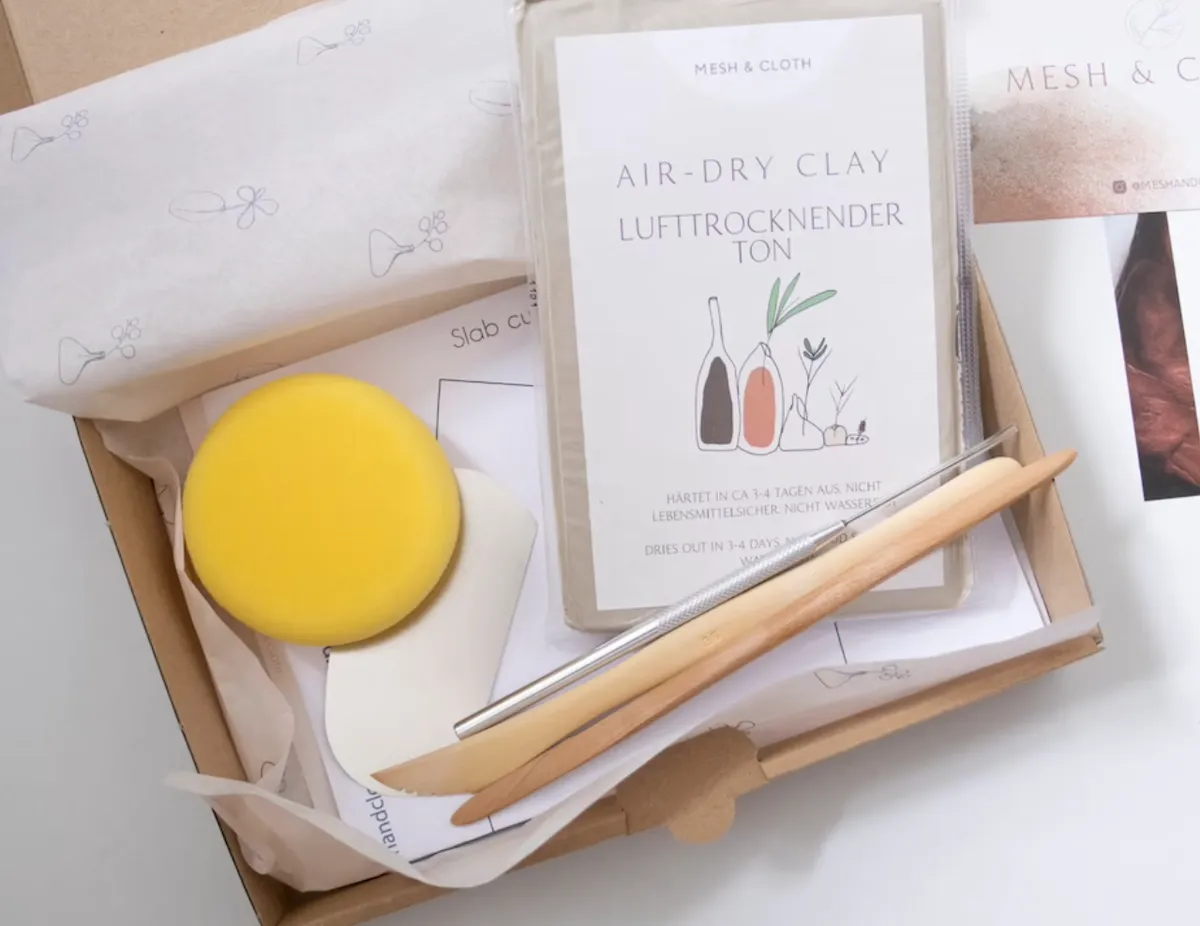 Mesh and Cloth air dry clay kit