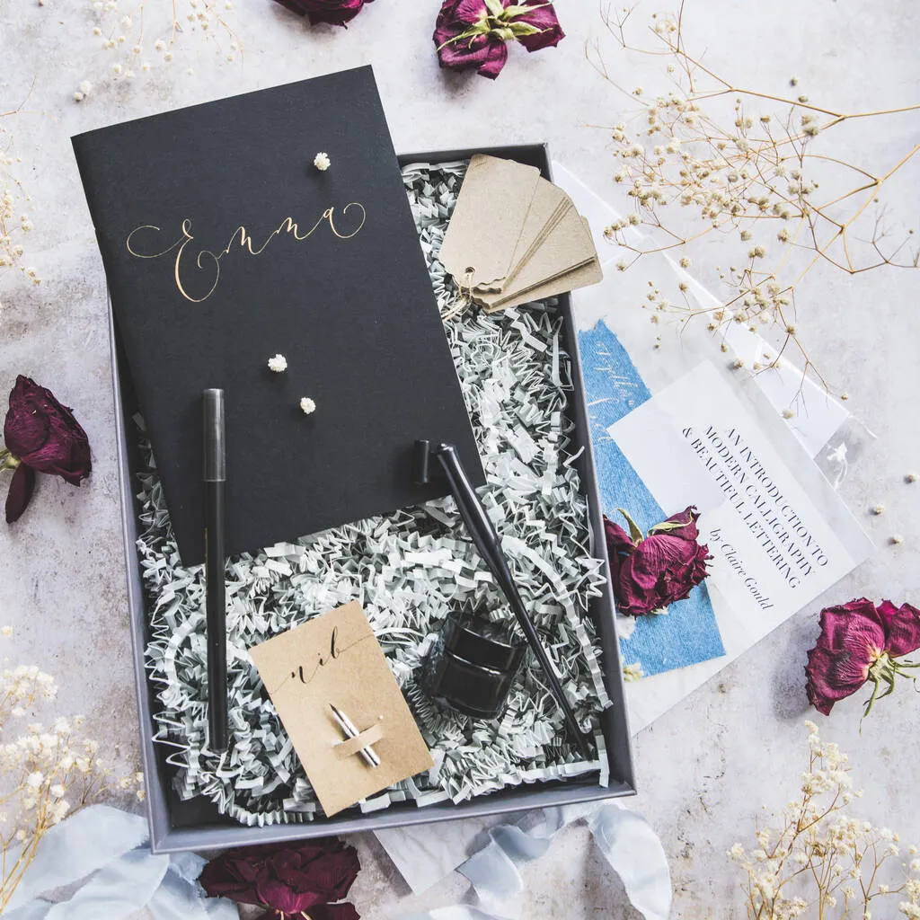 calligraphy kits for beginners with personalisation