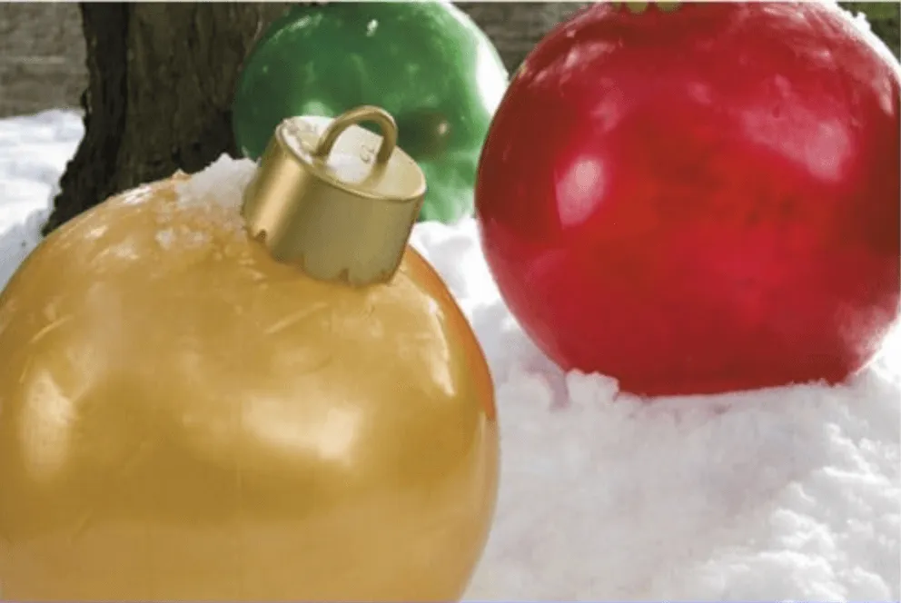 giant baubles diy outdoor christmas decorations