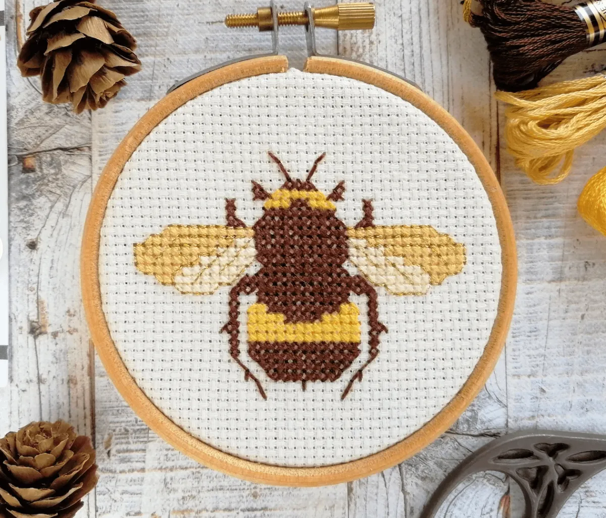 bee cross stitch kit