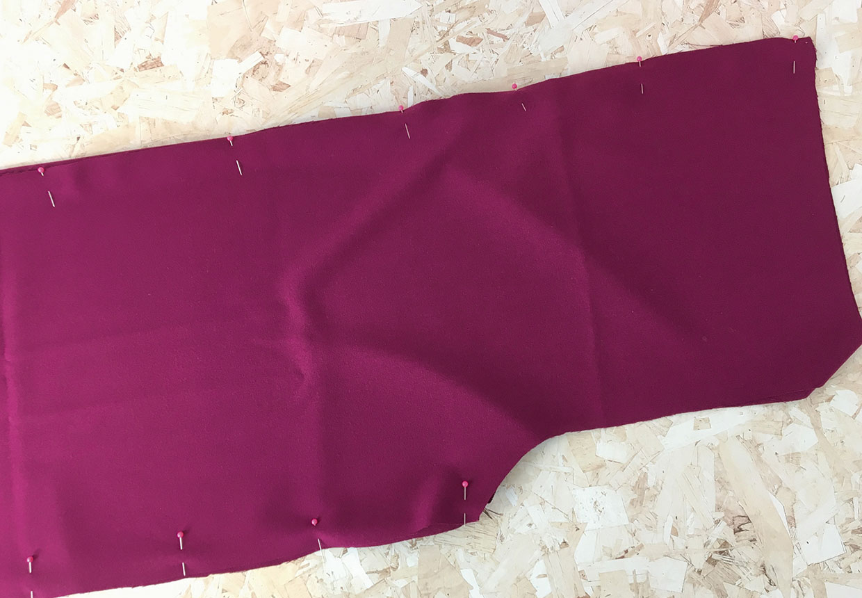 Step 5 – pin the inner and outer seams