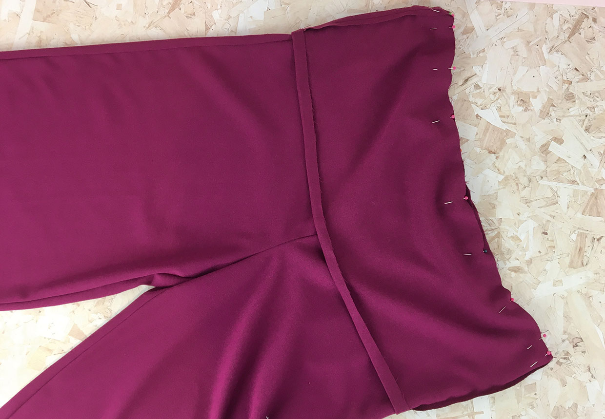 Step 8 – join the waistband to the trousers