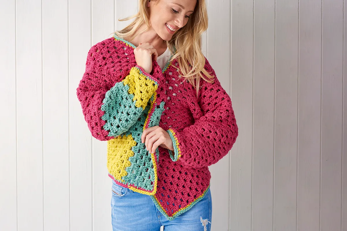 free granny square cardigan crochet pattern