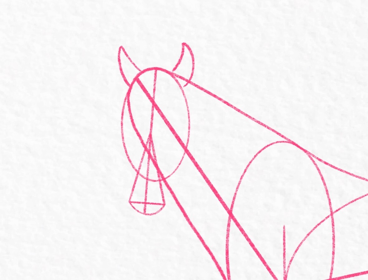 How to draw a horse - step 22