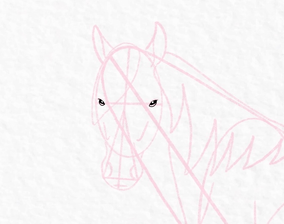 How to draw a horse - step 31