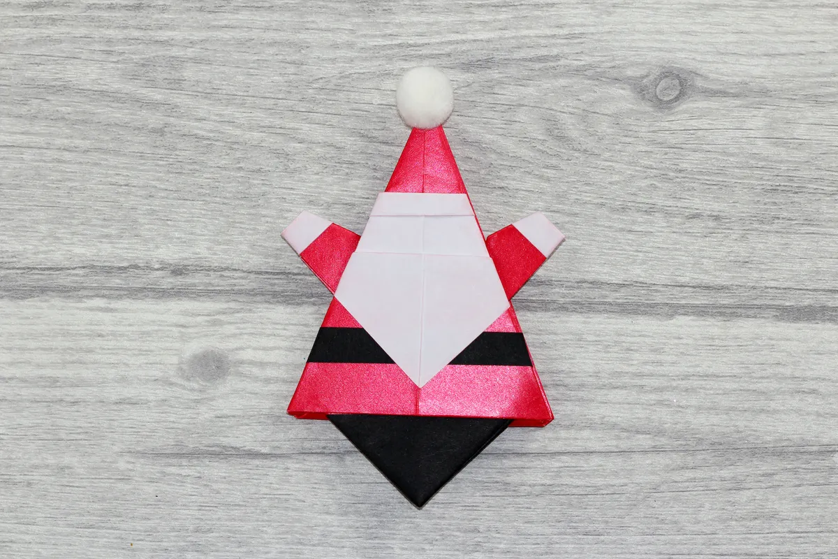 How to make an easy origami Santa