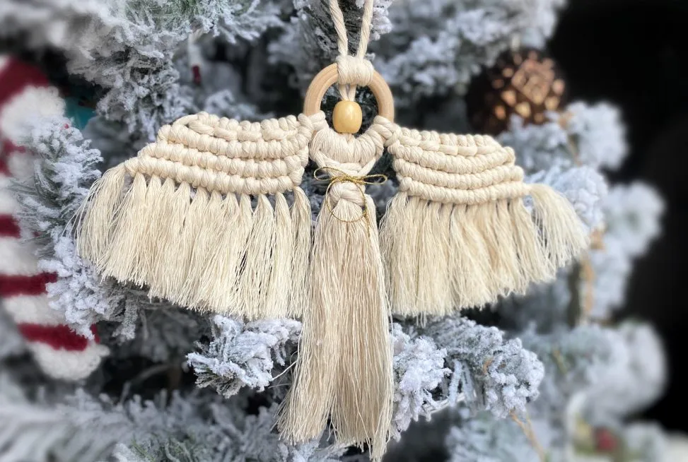 Macrame angel decoration