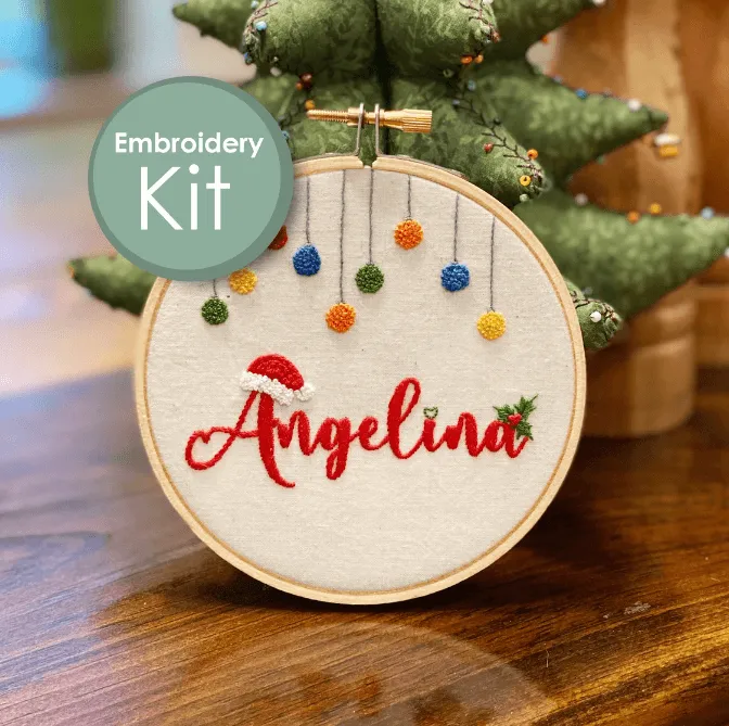 christmas embroidery kits - personalised