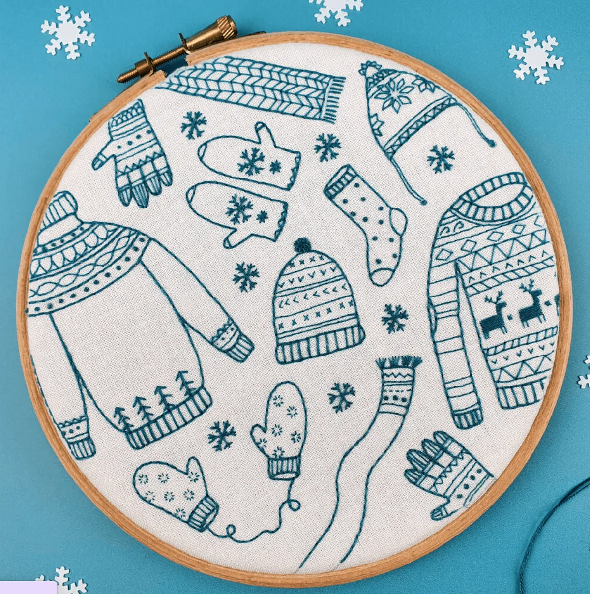 christmas embroidery kits - woollies