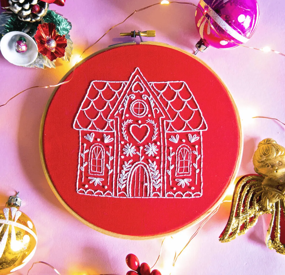 christmas embroidery kits - gingerbread