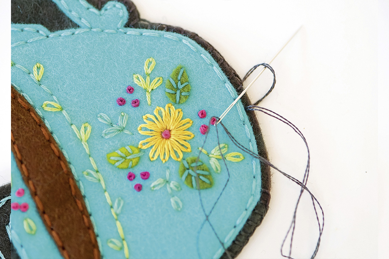 teacup embroidery step 12