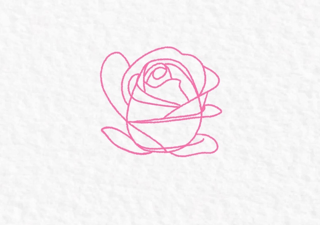 How to draw a rose, step by step drawing tutorial - step 11