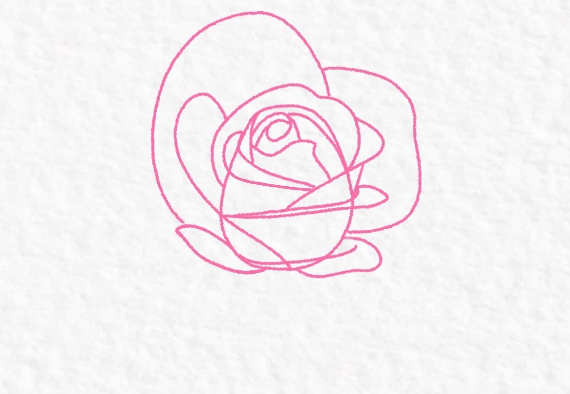 How to draw a rose, step by step drawing tutorial - step 13