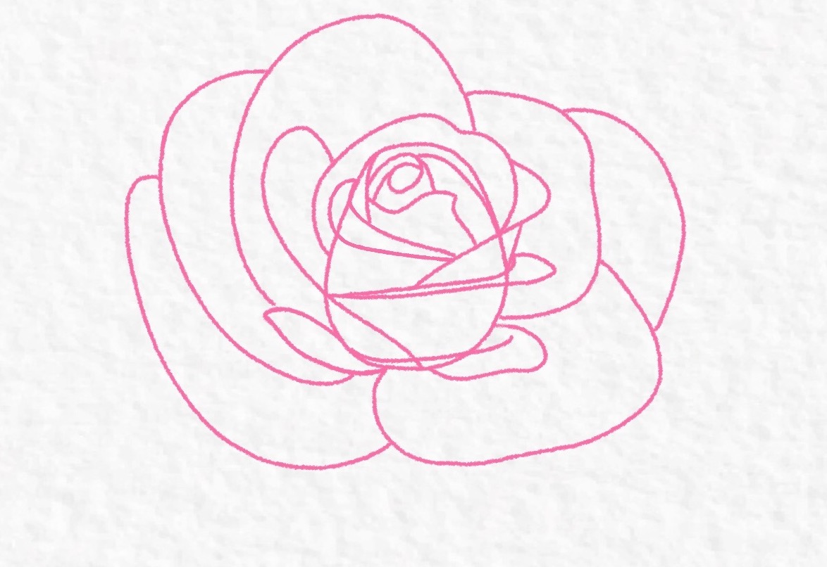 How to draw a rose, step by step drawing tutorial - step 17