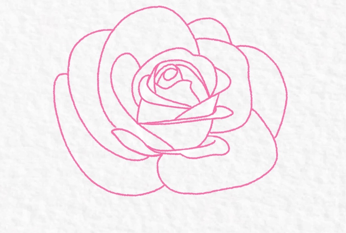 How to draw a rose, step by step drawing tutorial - step 19