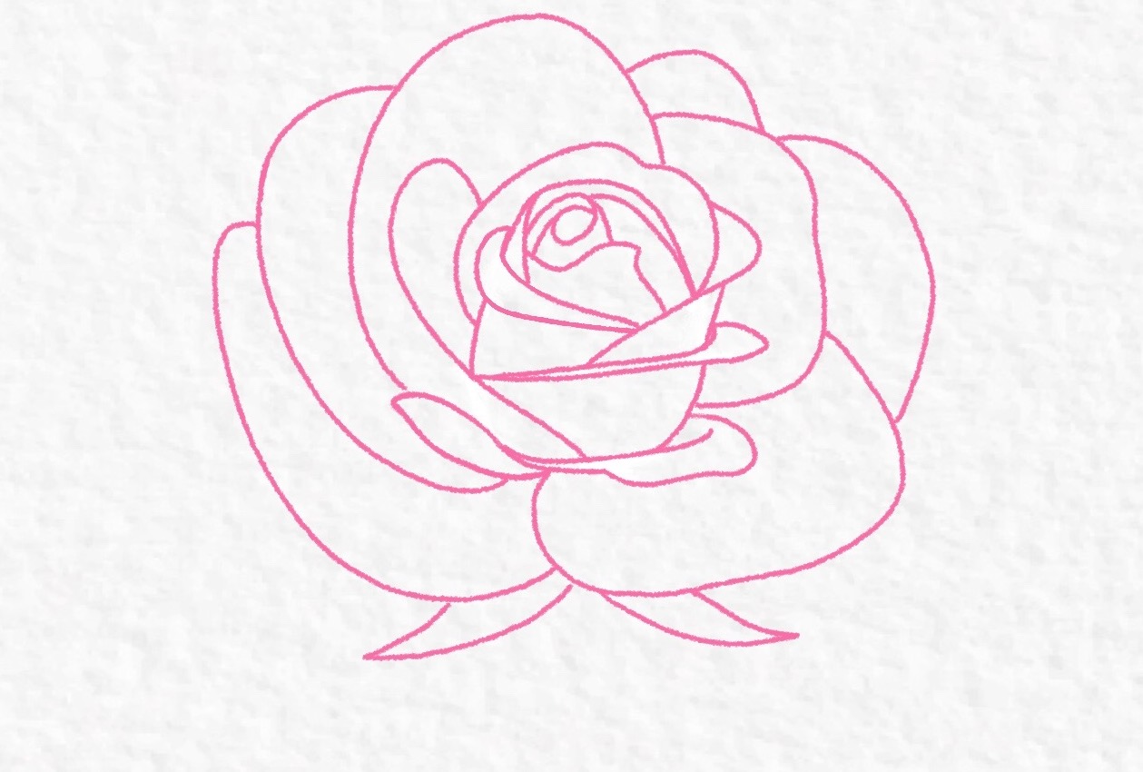 How to draw a rose, step by step drawing tutorial - step 20