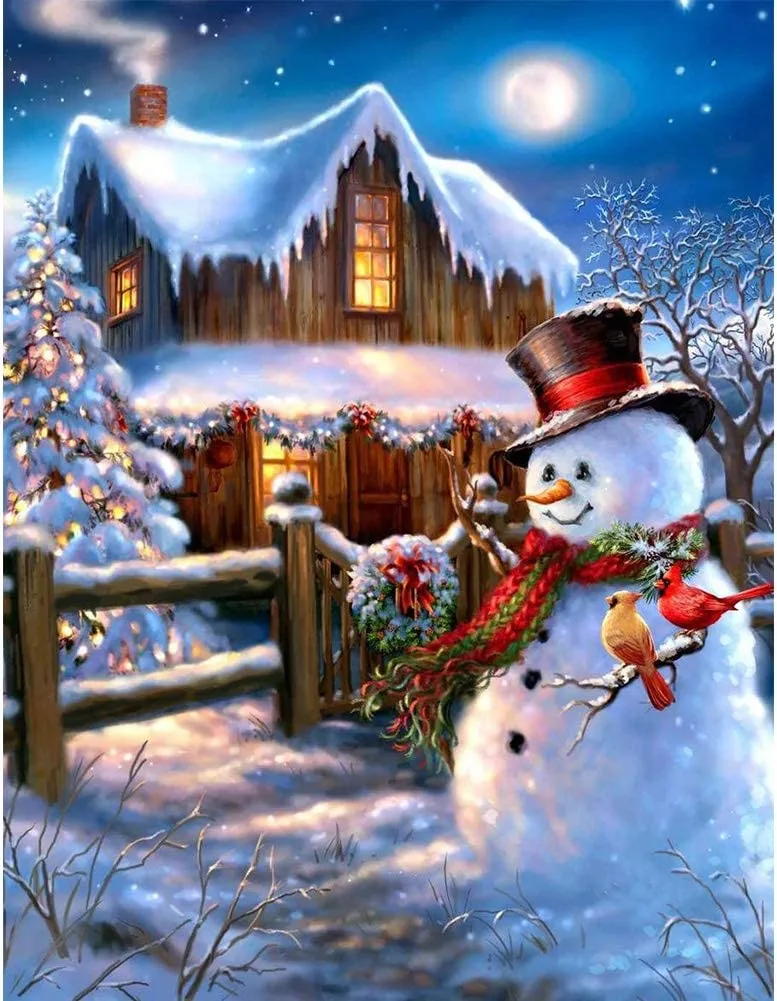Christmas diamond painting - snowman
