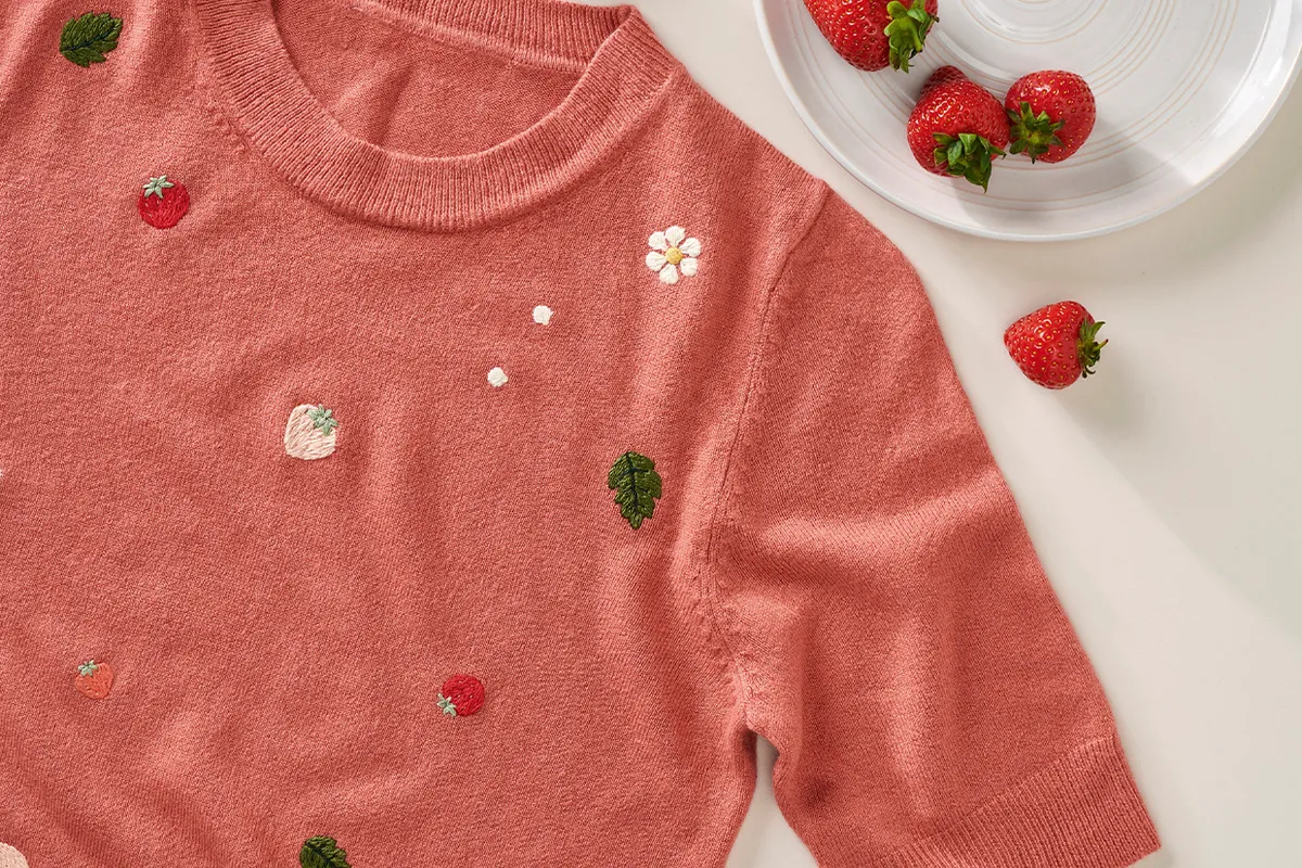 strawberry embroidery