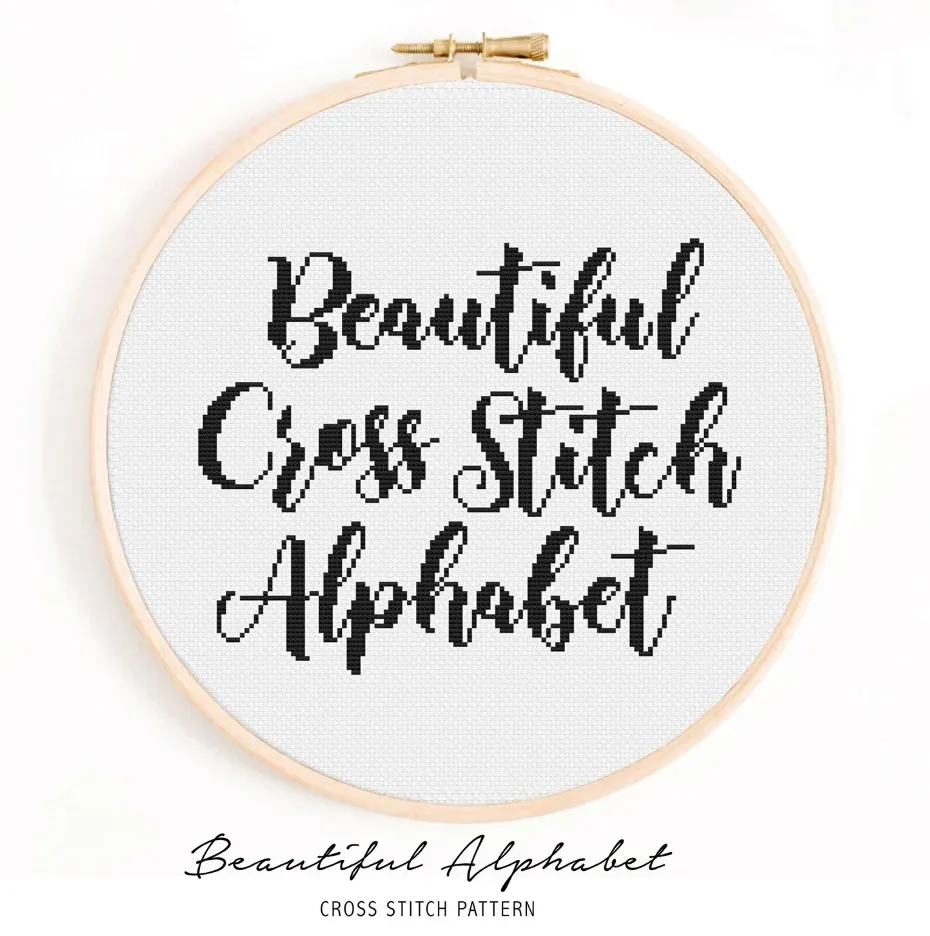 Calligraphy Cross Stitch Alphabet Pattern by LiftedSpiritPatterns