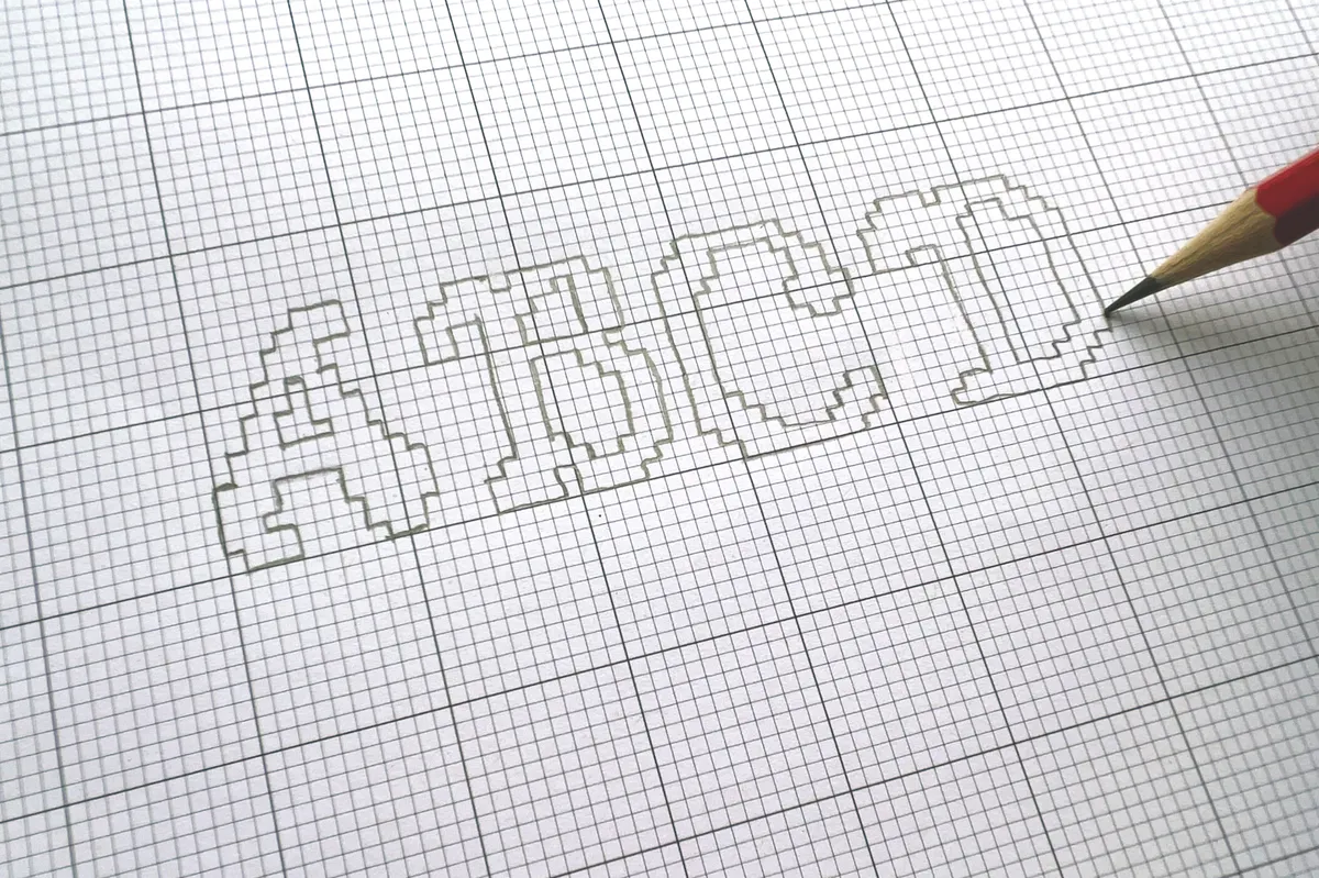Plotting cross stitch letters graph paper