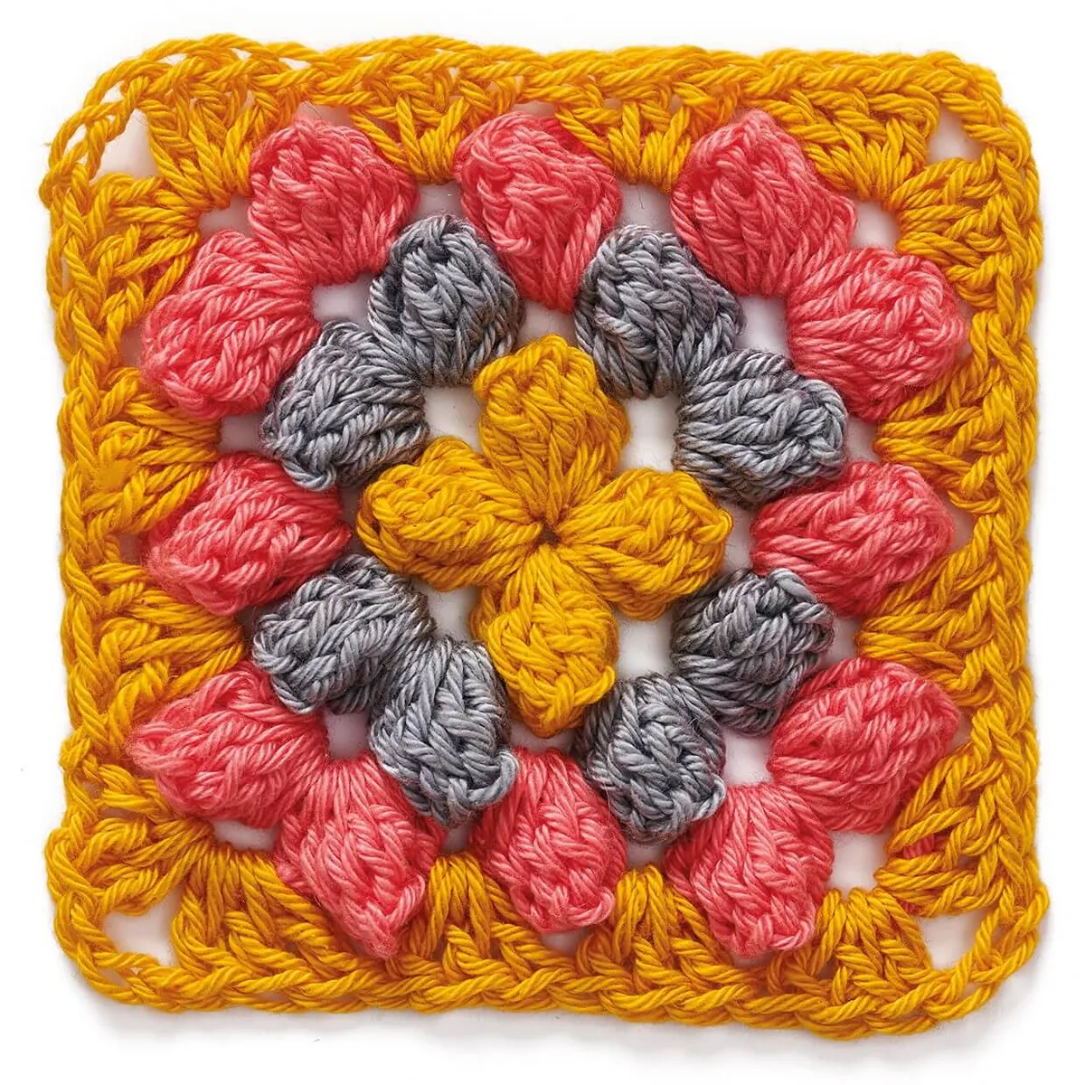 popcorn stitch free granny square pattern