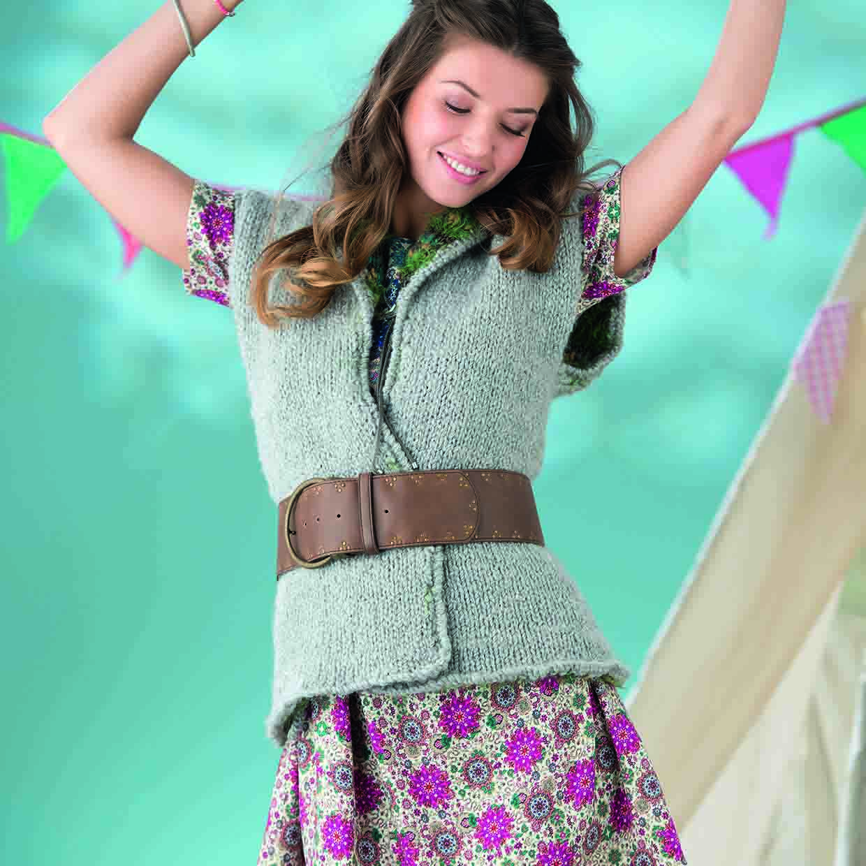 Try our two-in-one reversible waistcoat knitting pattern - Gathered