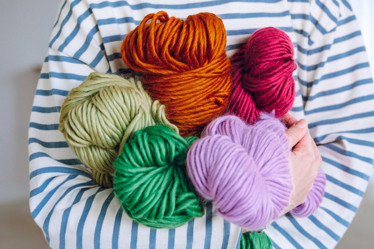 WOOL Knitting Yarn HUGE 20 ball bundle BRIGHT Rainbow mix of