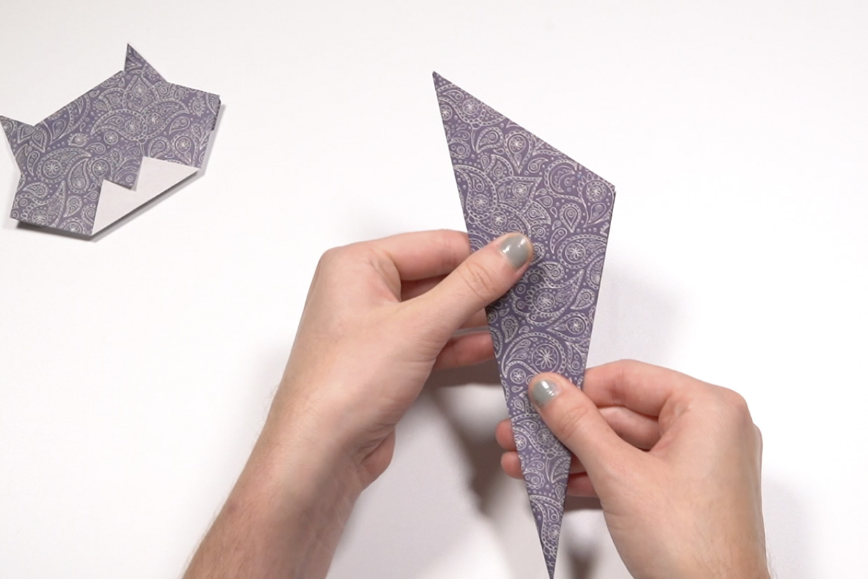 cat origami step 12
