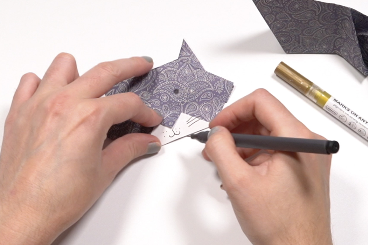cat origami step 18