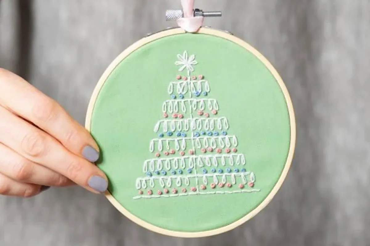 christmas tree embroidery kit