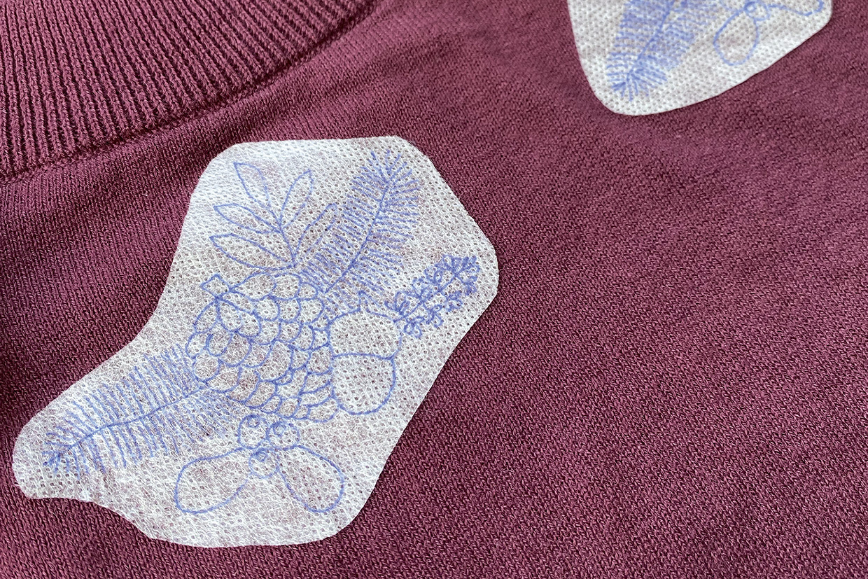 embroidered jumper step 1