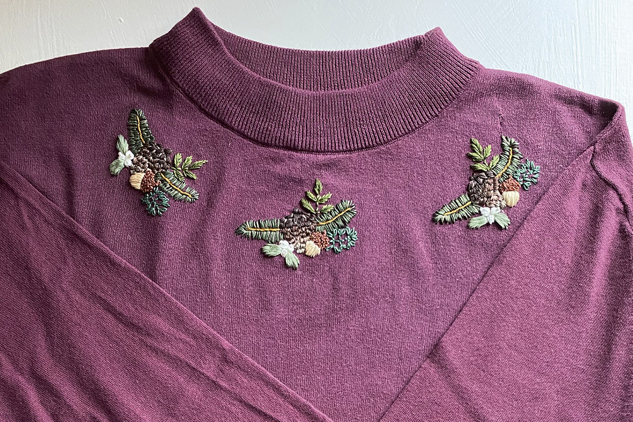 embroidered jumper step 13