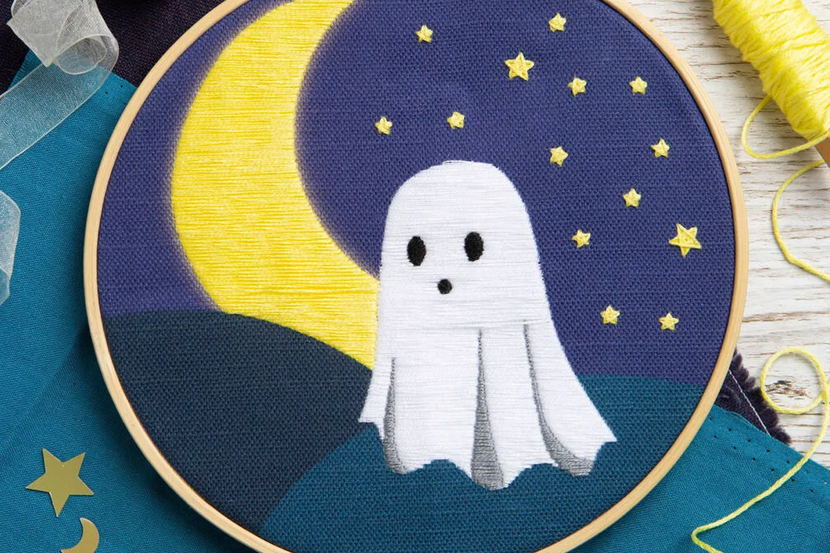 halloween embroidery kit - ghost