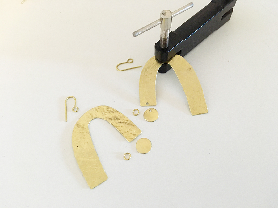 how to make brass earrings step 5