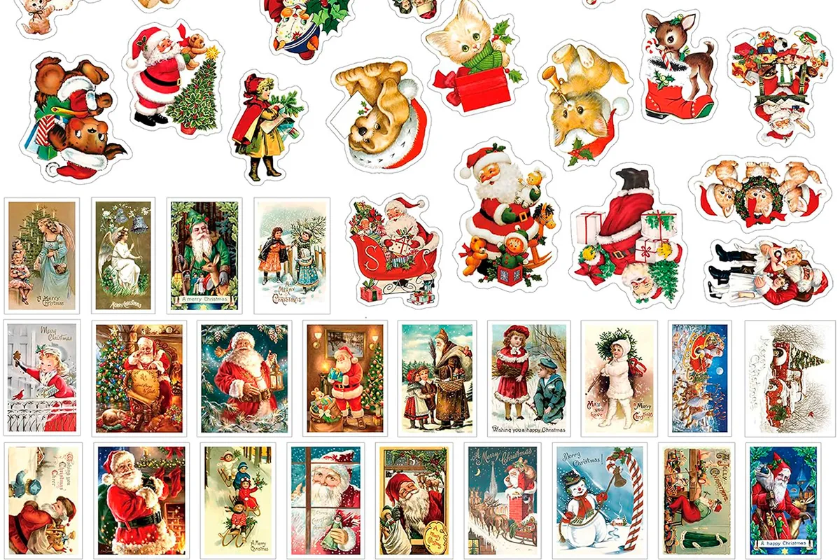 Christmas Eve boxes Festive stickers